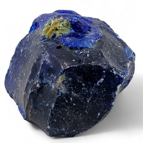 Cobalt Blue Art Glass Cullet Manganese Glowing Slag Glass #4GX90 - Picture 5 of 7